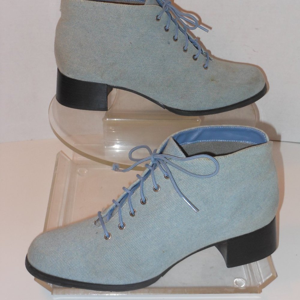 AUDITIONS BLUE LACE UP ANKLE BOOTS SIZE 10